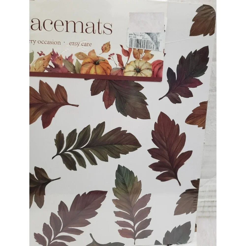Set of 4 Printed Hard Placemats with Cork Back (12